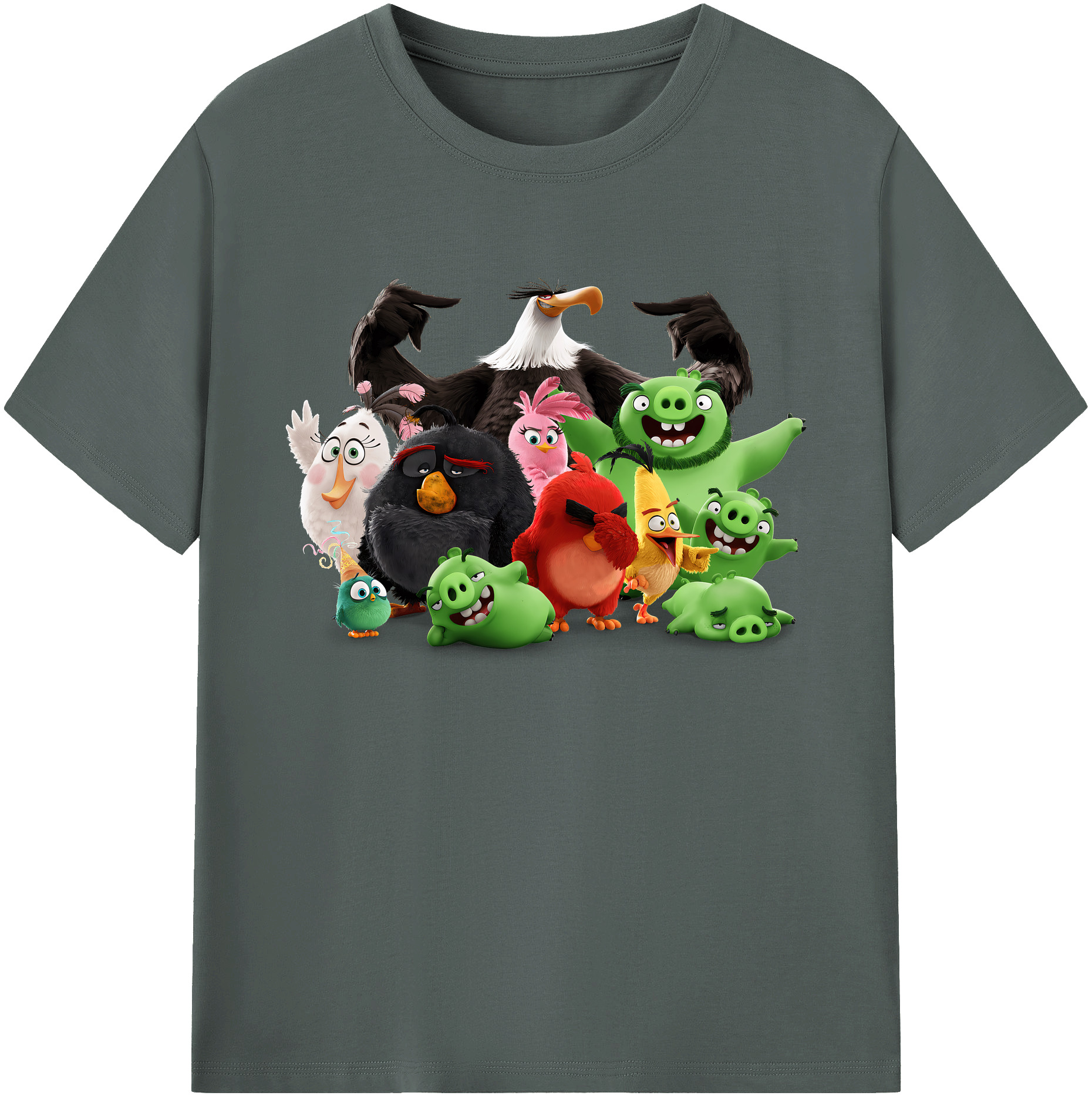 （画像用） Angry Birds アングリーバード 綿100％ メンズ半袖Tシャツ｜肌触りやわらか＆通気性